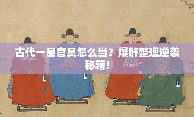 古代一品官员怎么当？爆肝整理逆袭秘籍！